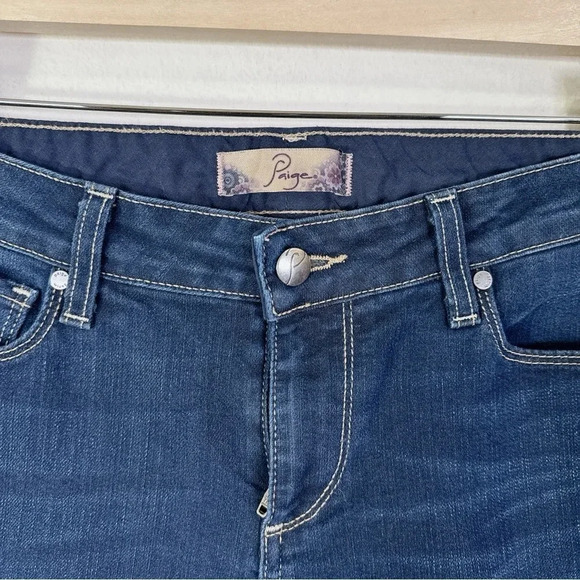 Paige Womens 29 Roxie Capri Ankle Crop Low Rise Dark Wash Skinny Jeans - Picture 8 of 14